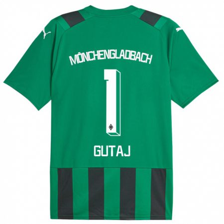 Kandiny Kinder Lindsay Gutaj #1 Schwarz Grün Auswärtstrikot Trikot 2023/24 T-Shirt