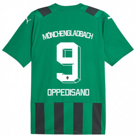 Kandiny Kinder Valentina Oppedisano #9 Schwarz Grün Auswärtstrikot Trikot 2023/24 T-Shirt