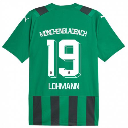 Kandiny Kinder Mona Lohmann #19 Schwarz Grün Auswärtstrikot Trikot 2023/24 T-Shirt