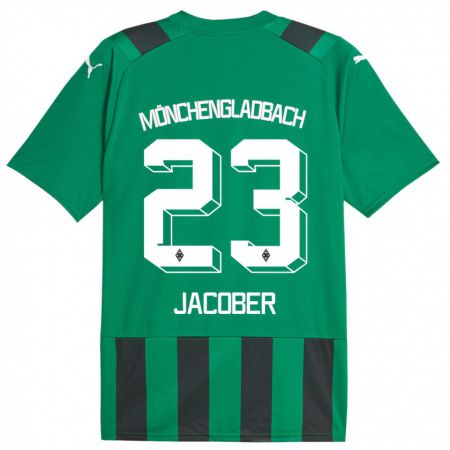 Kandiny Kinder Magdalena Jacober #23 Schwarz Grün Auswärtstrikot Trikot 2023/24 T-Shirt