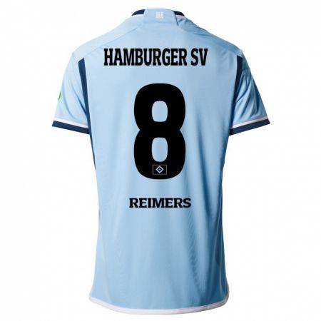 Kandiny Kinder Moritz Reimers #8 Blau Auswärtstrikot Trikot 2023/24 T-Shirt
