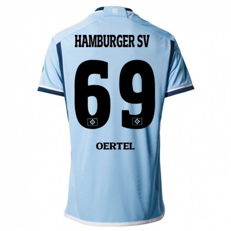 Kandiny Kinder Jan Oertel #69 Blau Auswärtstrikot Trikot 2023/24 T-Shirt