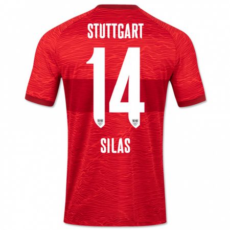 Kandiny Kinder Silas #14 Rot Auswärtstrikot Trikot 2023/24 T-Shirt