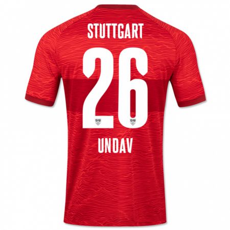 Kandiny Kinder Deniz Undav #26 Rot Auswärtstrikot Trikot 2023/24 T-Shirt