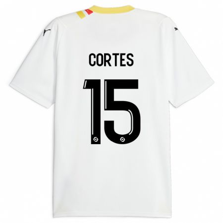 Kandiny Kinder Óscar Cortés #15 Schwarz Auswärtstrikot Trikot 2023/24 T-Shirt