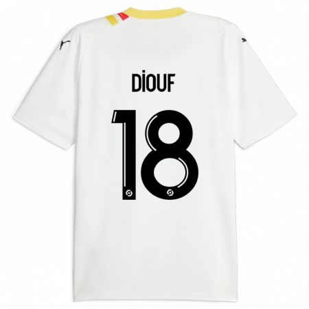 Kandiny Kinder Andy Diouf #18 Schwarz Auswärtstrikot Trikot 2023/24 T-Shirt