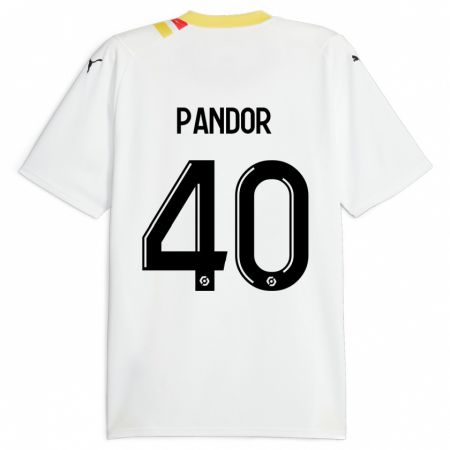 Kandiny Kinder Yannick Pandor #40 Schwarz Auswärtstrikot Trikot 2023/24 T-Shirt