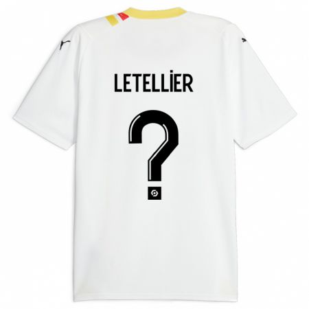 Kandiny Kinder Trévor Letellier #0 Schwarz Auswärtstrikot Trikot 2023/24 T-Shirt