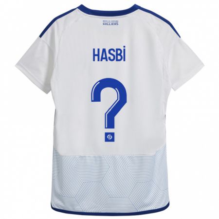 Kandiny Kinder Walid Hasbi #0 Weiß Auswärtstrikot Trikot 2023/24 T-Shirt