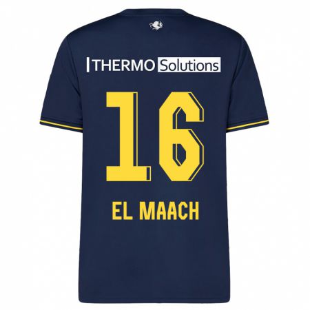 Kandiny Kinder Issam El Maach #16 Marine Auswärtstrikot Trikot 2023/24 T-Shirt