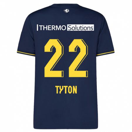 Kandiny Kinder Przemyslaw Tyton #22 Marine Auswärtstrikot Trikot 2023/24 T-Shirt