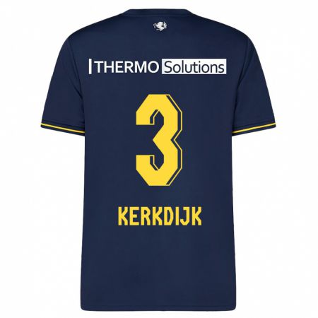 Kandiny Kinder Danique Kerkdijk #3 Marine Auswärtstrikot Trikot 2023/24 T-Shirt