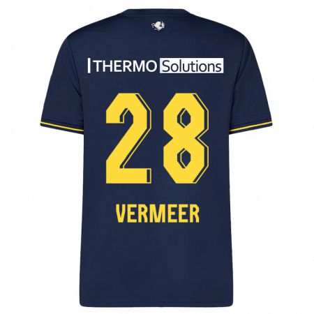 Kandiny Kinder Sofie Rianne Vermeer #28 Marine Auswärtstrikot Trikot 2023/24 T-Shirt