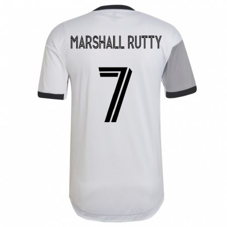 Kandiny Kinder Jahkeele Marshall-Rutty #7 Weiß Auswärtstrikot Trikot 2023/24 T-Shirt