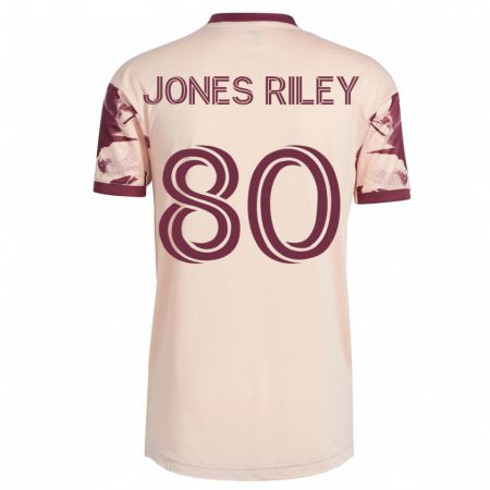 Kandiny Kinder Jaden Jones-Riley #80 Cremefarben Auswärtstrikot Trikot 2023/24 T-Shirt