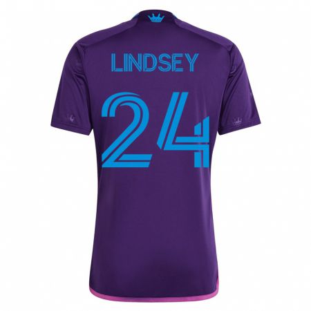 Kandiny Kinder Jaylin Lindsey #24 Violett Auswärtstrikot Trikot 2023/24 T-Shirt