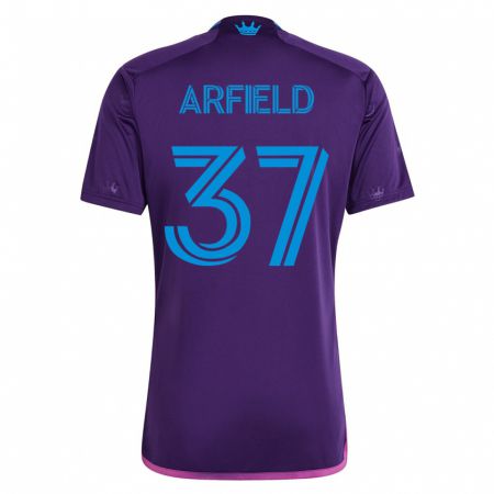 Kandiny Kinder Scott Arfield #37 Violett Auswärtstrikot Trikot 2023/24 T-Shirt