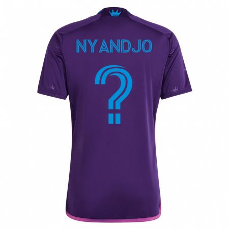 Kandiny Kinder James Nyandjo #0 Violett Auswärtstrikot Trikot 2023/24 T-Shirt