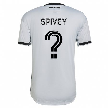 Kandiny Kinder Jermaine Spivey #0 Weiß Auswärtstrikot Trikot 2023/24 T-Shirt