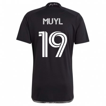 Kandiny Kinder Alex Muyl #19 Schwarz Auswärtstrikot Trikot 2023/24 T-Shirt