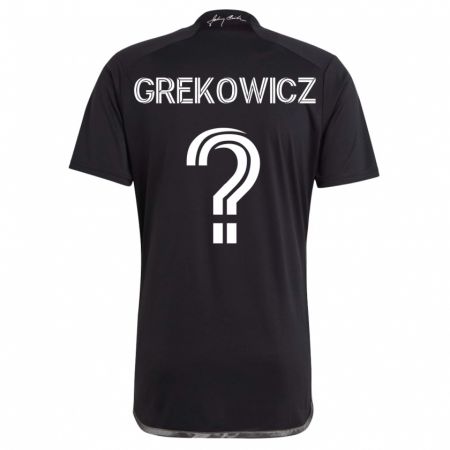 Kandiny Kinder Jacob Grekowicz #0 Schwarz Auswärtstrikot Trikot 2023/24 T-Shirt