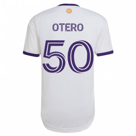 Kandiny Kinder Javier Otero #50 Weiß Auswärtstrikot Trikot 2023/24 T-Shirt