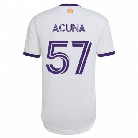 Kandiny Kinder Cristofer Acuña #57 Weiß Auswärtstrikot Trikot 2023/24 T-Shirt