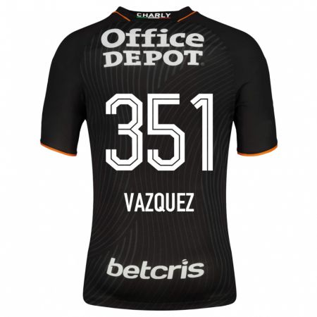 Kandiny Kinder Maximo Vázquez #351 Schwarz Auswärtstrikot Trikot 2023/24 T-Shirt