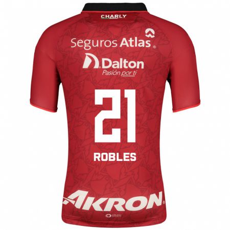 Kandiny Kinder Carlos Robles #21 Rot Auswärtstrikot Trikot 2023/24 T-Shirt
