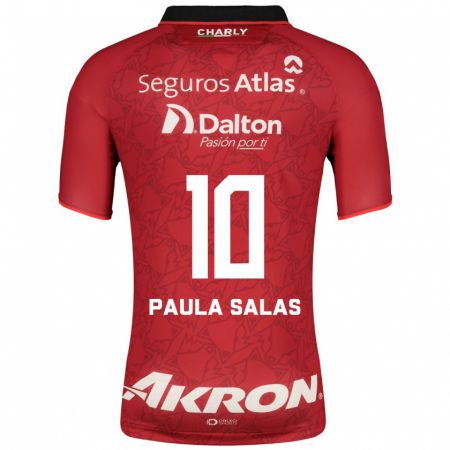 Kandiny Kinder María Paula Salas #10 Rot Auswärtstrikot Trikot 2023/24 T-Shirt