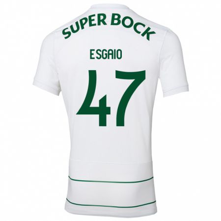 Kandiny Kinder Ricardo Esgaio #47 Weiß Auswärtstrikot Trikot 2023/24 T-Shirt