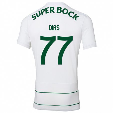 Kandiny Kinder Lucas Dias #77 Weiß Auswärtstrikot Trikot 2023/24 T-Shirt