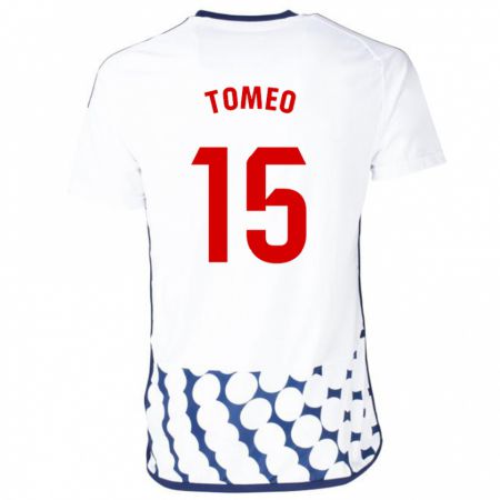 Kandiny Kinder Pablo Tomeo #15 Weiß Auswärtstrikot Trikot 2023/24 T-Shirt