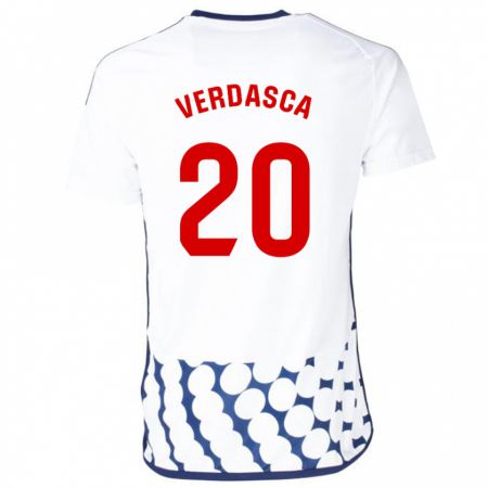 Kandiny Kinder Diogo Verdasca #20 Weiß Auswärtstrikot Trikot 2023/24 T-Shirt