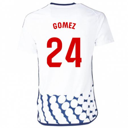 Kandiny Kinder Jonathan Gómez #24 Weiß Auswärtstrikot Trikot 2023/24 T-Shirt