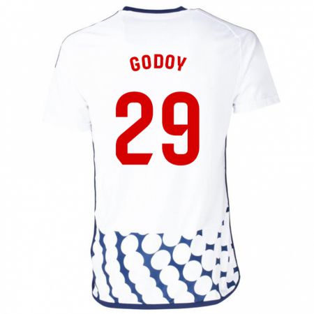 Kandiny Kinder Alan Godoy #29 Weiß Auswärtstrikot Trikot 2023/24 T-Shirt