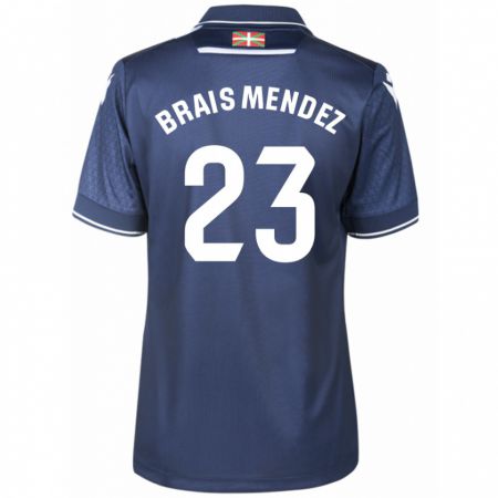 Kandiny Kinder Brais Méndez #23 Marine Auswärtstrikot Trikot 2023/24 T-Shirt