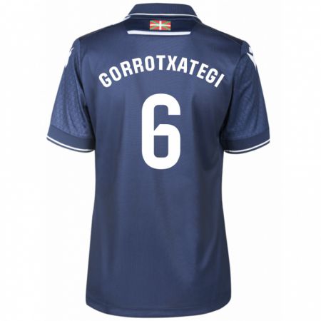 Kandiny Kinder Jon Gorrotxategi #6 Marine Auswärtstrikot Trikot 2023/24 T-Shirt