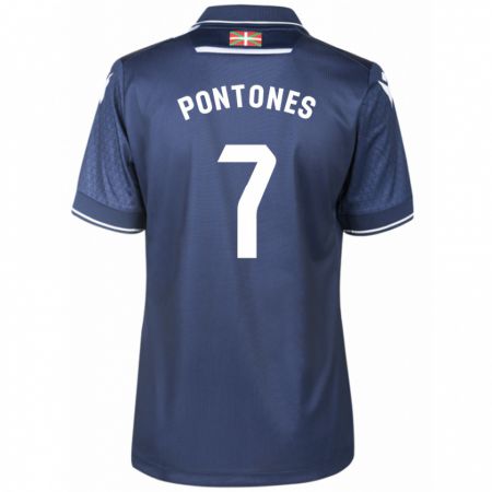 Kandiny Kinder Juan Carlos Pontones #7 Marine Auswärtstrikot Trikot 2023/24 T-Shirt