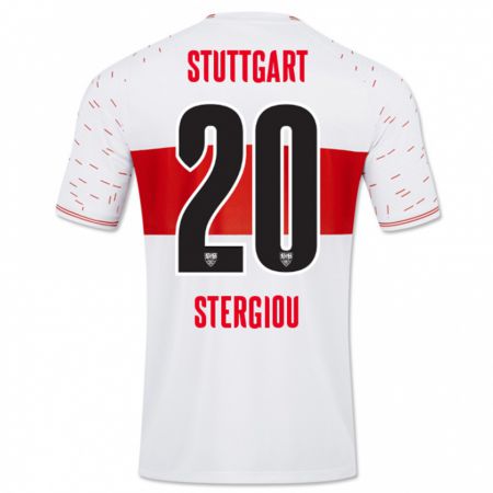 Kandiny Herren Leonidas Stergiou #20 Weiß Heimtrikot Trikot 2023/24 T-Shirt