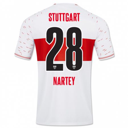 Kandiny Herren Nikolas Nartey #28 Weiß Heimtrikot Trikot 2023/24 T-Shirt