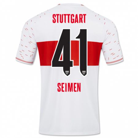 Kandiny Herren Dennis Seimen #41 Weiß Heimtrikot Trikot 2023/24 T-Shirt