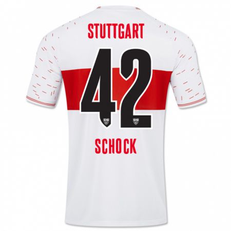 Kandiny Herren Florian Schock #42 Weiß Heimtrikot Trikot 2023/24 T-Shirt