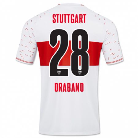 Kandiny Herren Dominik Draband #28 Weiß Heimtrikot Trikot 2023/24 T-Shirt