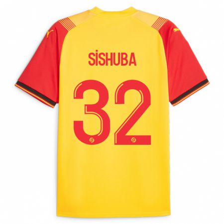 Kandiny Herren Ayanda Sishuba #32 Gelb Heimtrikot Trikot 2023/24 T-Shirt