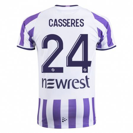 Kandiny Herren Cristian Cásseres Jr. #24 Weiß Heimtrikot Trikot 2023/24 T-Shirt