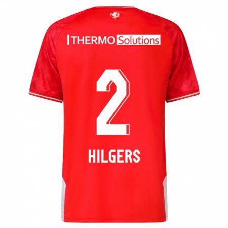 Kandiny Herren Mees Hilgers #2 Rot Heimtrikot Trikot 2023/24 T-Shirt