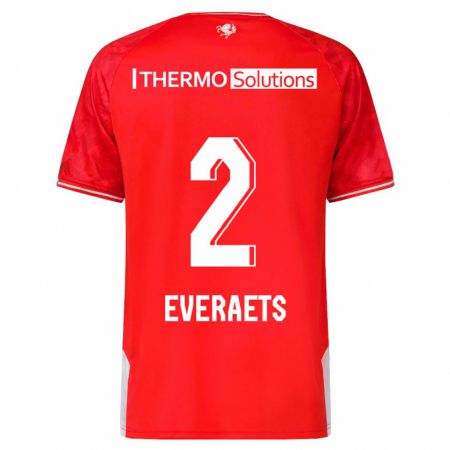 Kandiny Herren Kim Everaets #2 Rot Heimtrikot Trikot 2023/24 T-Shirt