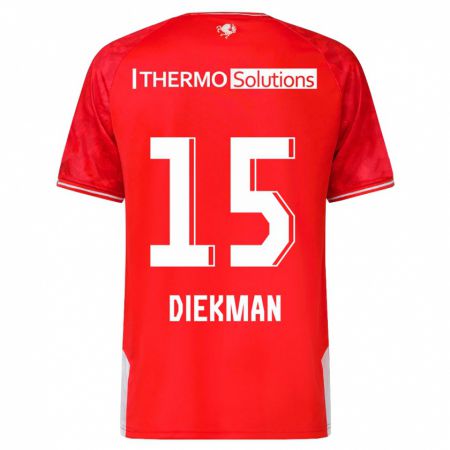 Kandiny Herren Jill Diekman #15 Rot Heimtrikot Trikot 2023/24 T-Shirt