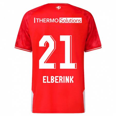 Kandiny Herren Eva Oude Elberink #21 Rot Heimtrikot Trikot 2023/24 T-Shirt